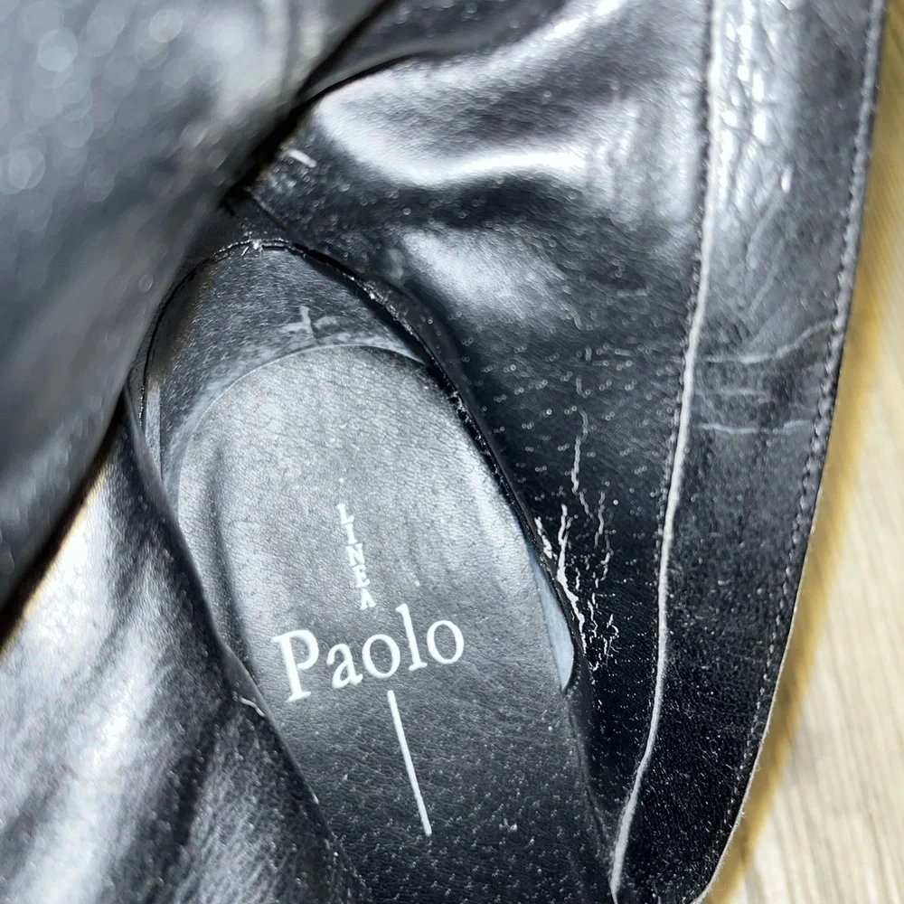 Linea Paolo black leather pointed toe bootie size 8.5 - Picture 8 of 14